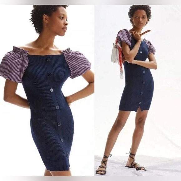 Anthropologie Maeve Puff-Sleeved Mini Dress - Picture 2 of 3